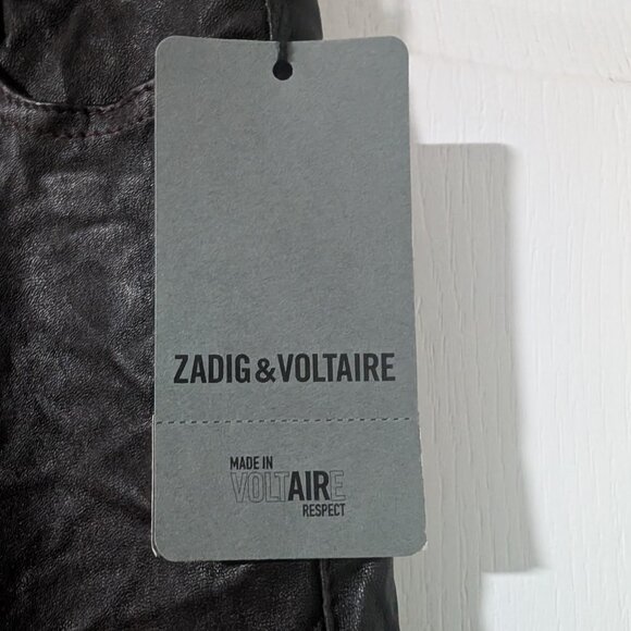 Zadig & Voltaire | Phlame Crinkled Leather Pants In Chocolate Brown - Picture 7 of 15